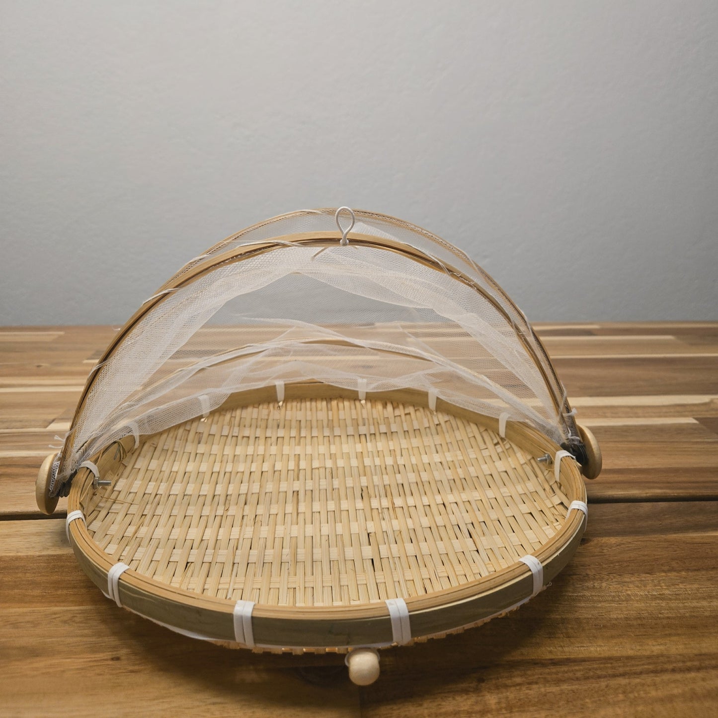 Sustainable Bamboo Baskets with Covers (Set of 3)