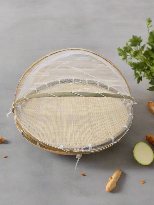 Sustainable Bamboo Baskets with Covers (Set of 3)