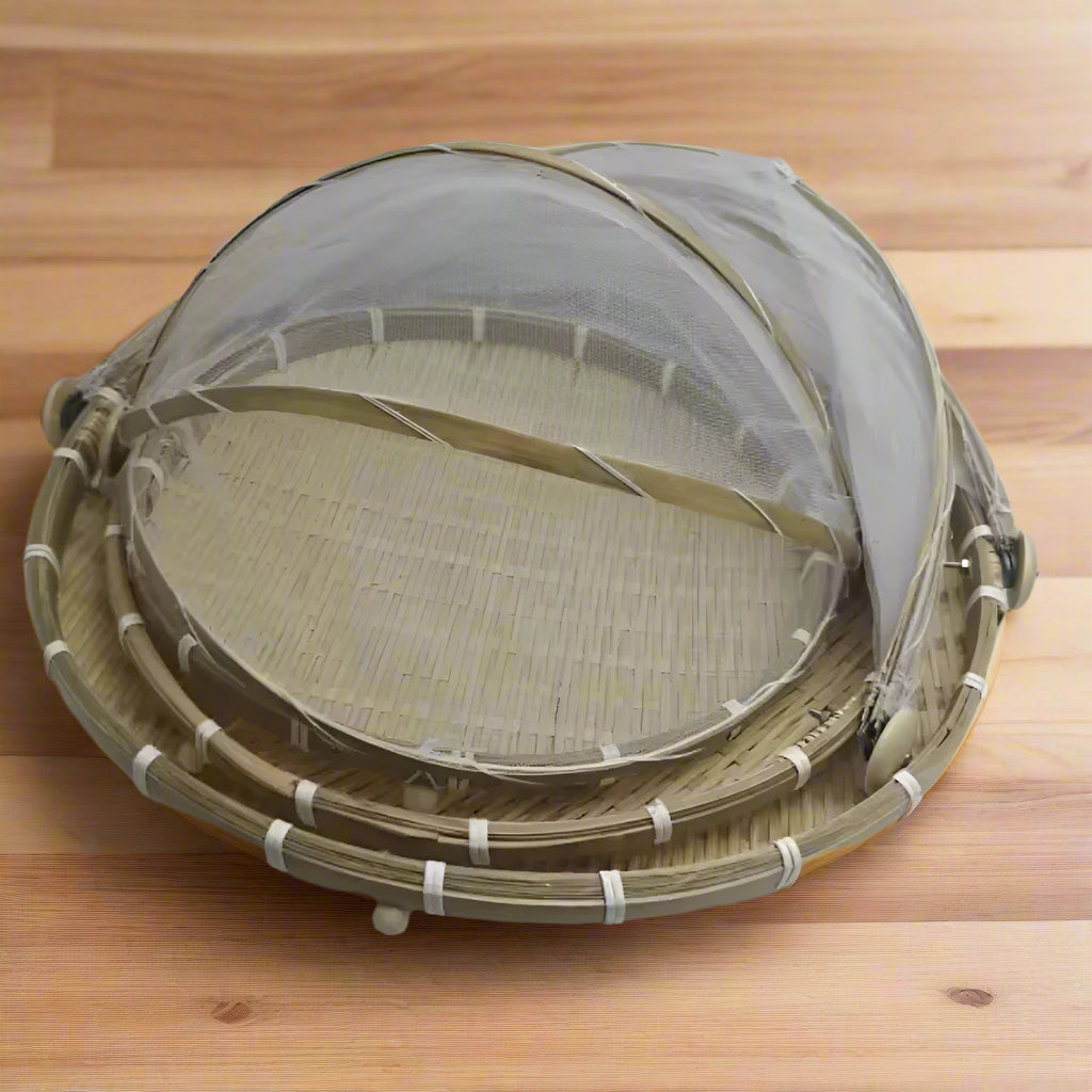 Sustainable Bamboo Baskets with Covers (Set of 3)