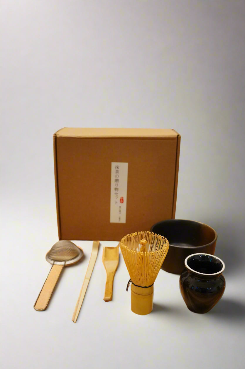 6-Piece Japanese Matcha Ceremony Set (BLACK)