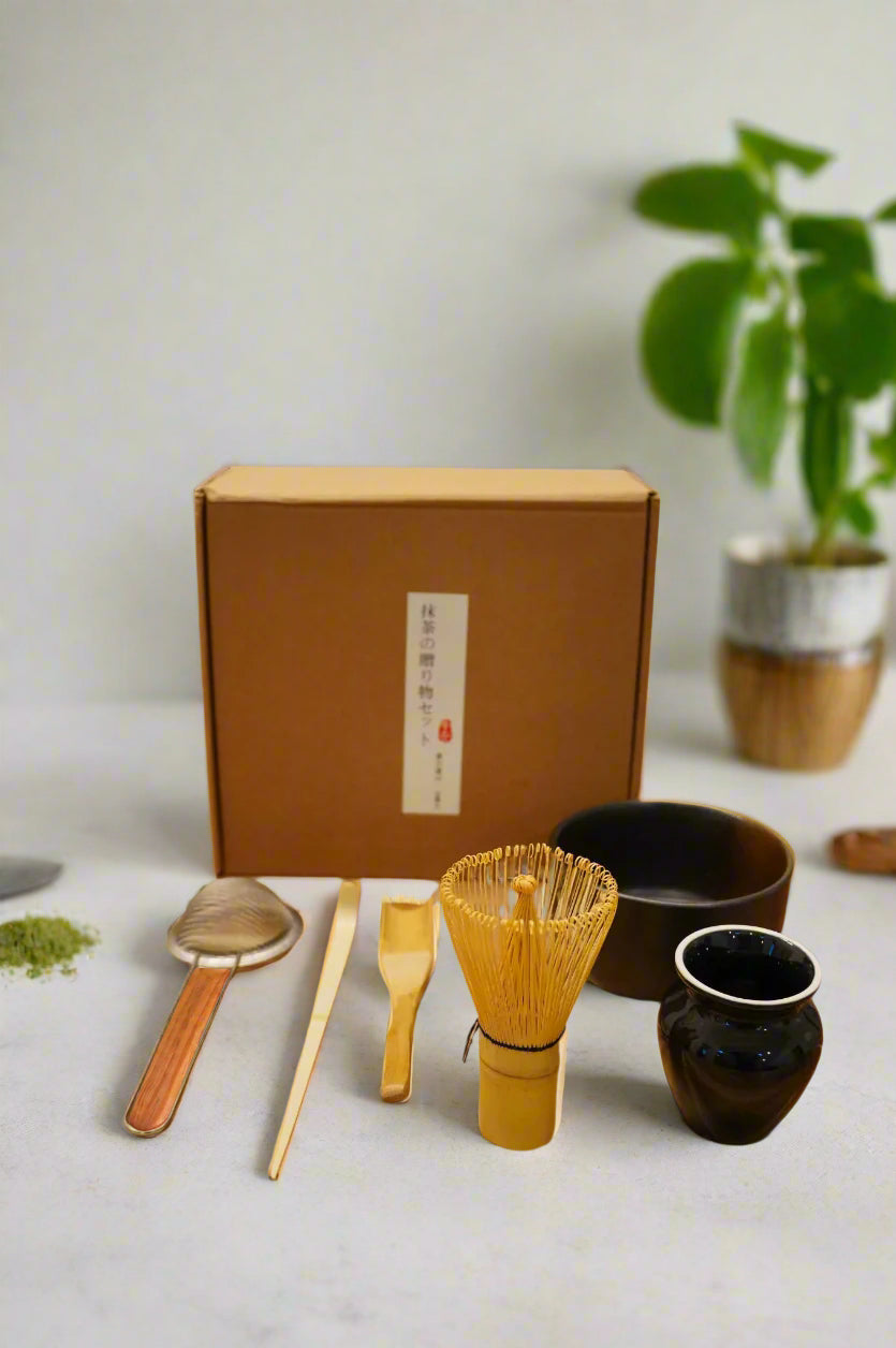 6-Piece Japanese Matcha Ceremony Set (BLACK) – TerraLux