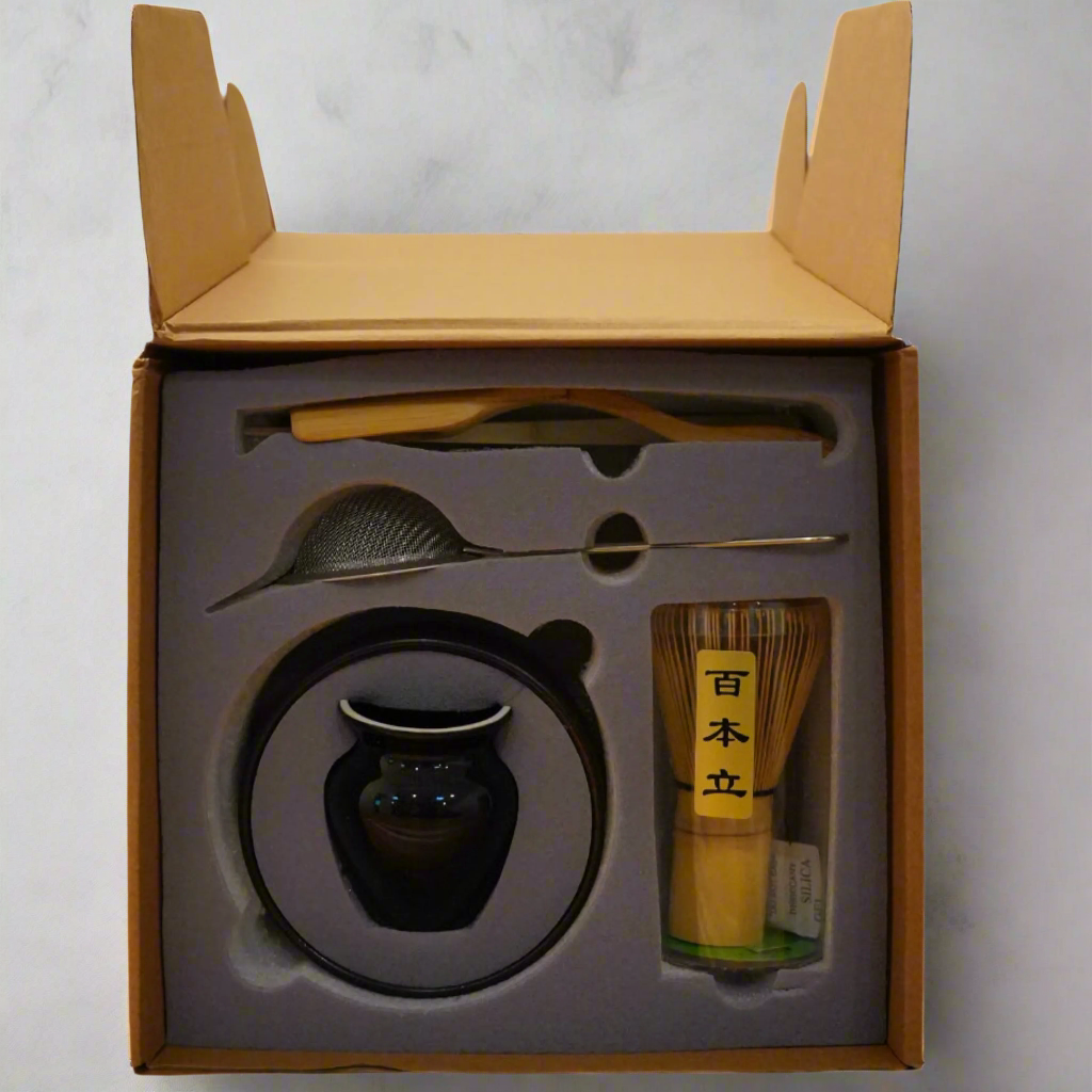 6-Piece Japanese Matcha Ceremony Set (BLACK)